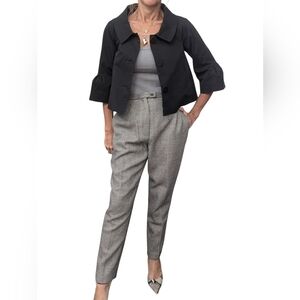 Vintage Harve Benard 100% Wool Houndstooth Slacks | High Waist Trousers Size 4P